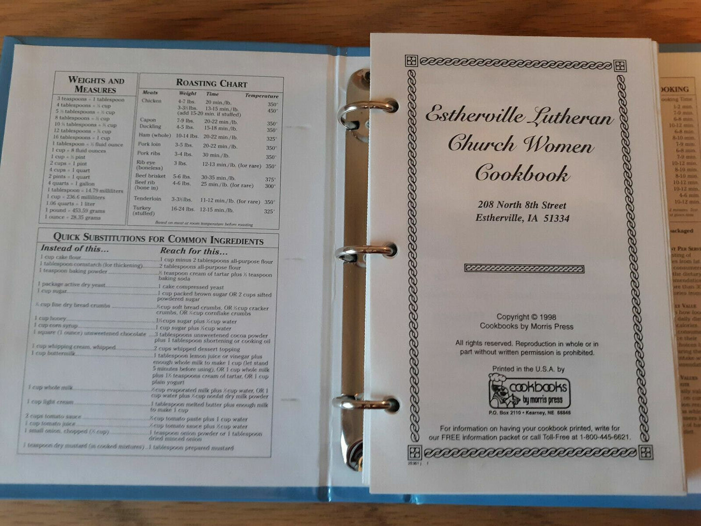 Estherville Lutheran Church Women Cookbook Iowa 1998