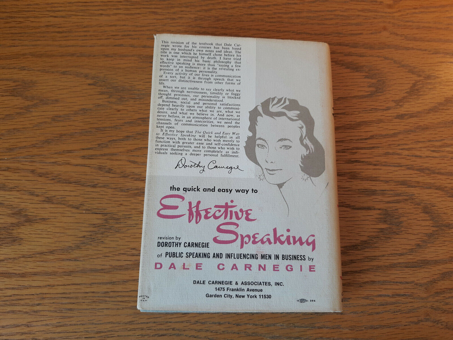 The Quick And Easy Way To Effective Speaking Dale Carnegie 1981 Hardcover Dust J