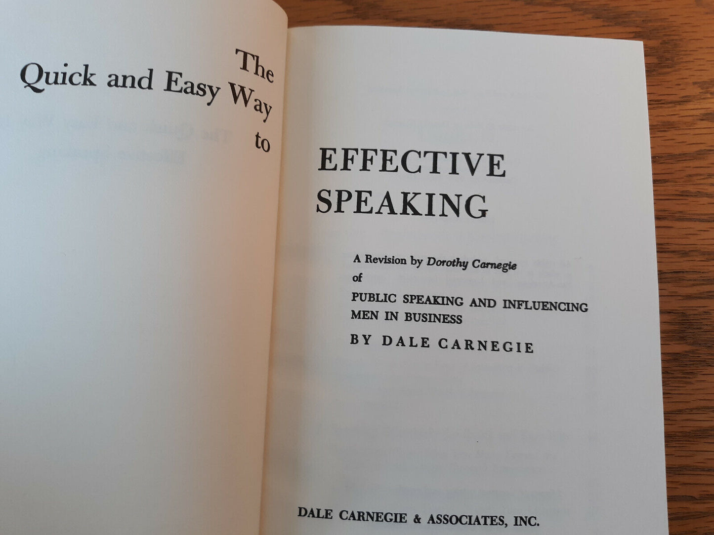 The Quick And Easy Way To Effective Speaking Dale Carnegie 1981 Hardcover Dust J