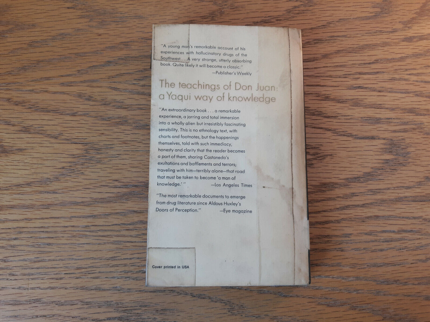 The Teachings Of Don Juan A Yaqui Way Of Knowledge Carlos Castaneda 1974