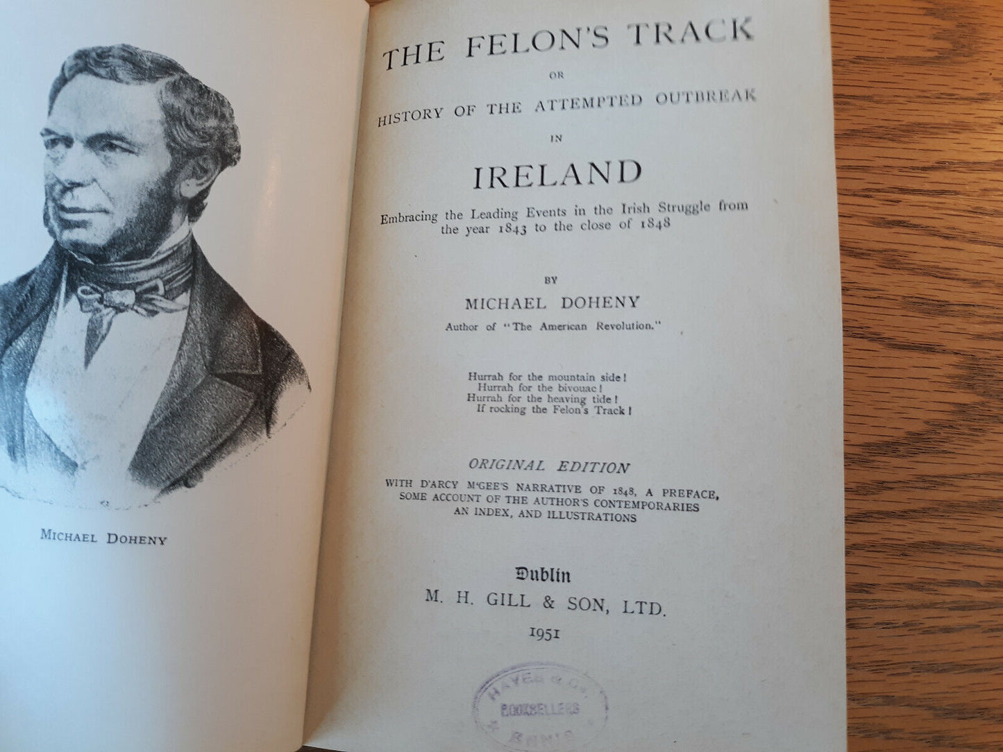 The Felon's Track Michael Doheny 1951 Hardcover M. H. Gill & Son