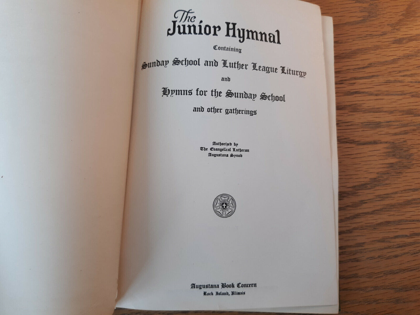 The Junior Hymnal Evangelical Lutheran Augustana Synod 1949 Augustana Book Conce