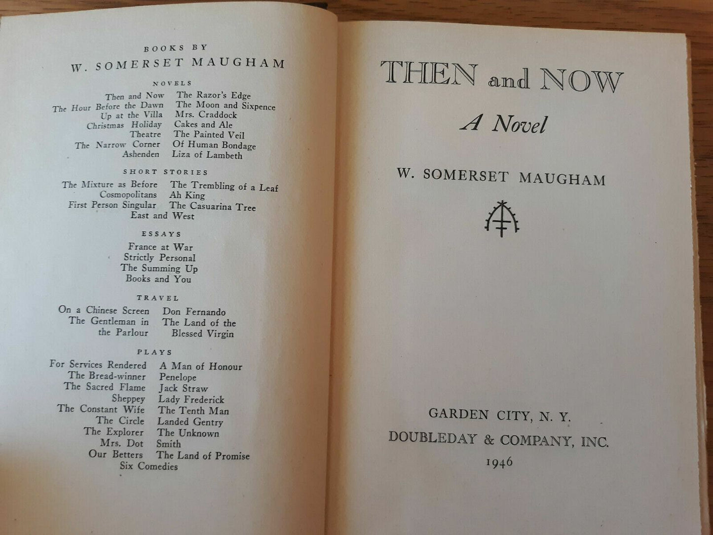 Then and Now by W Somerset Maugham 1946 First Edition