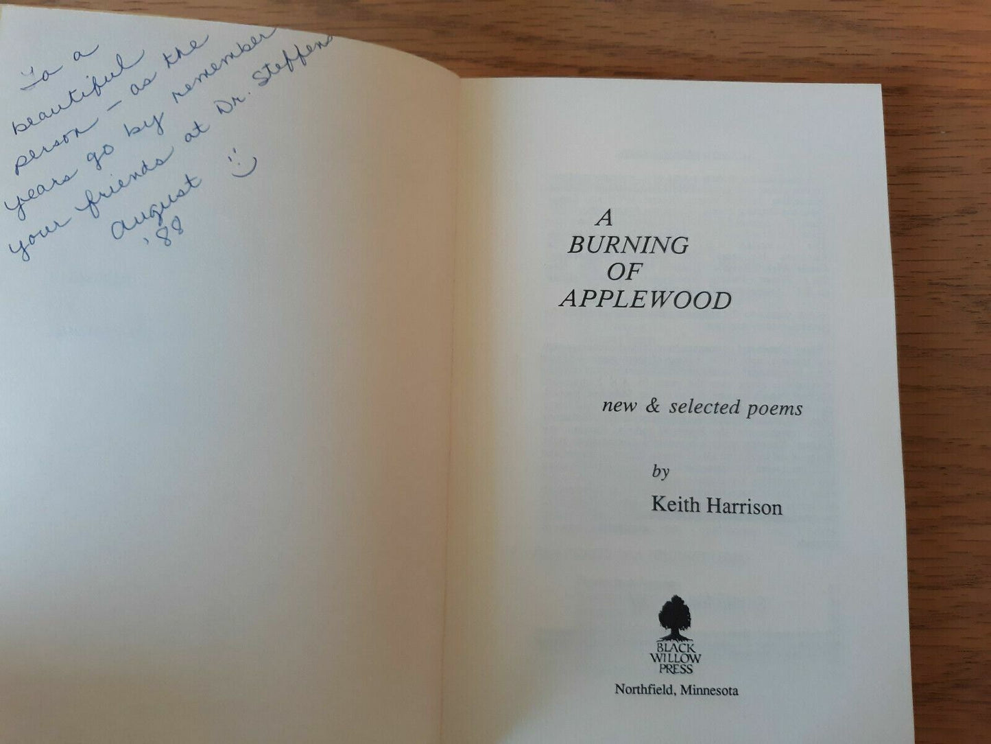 A Burning of Applewood by Keith Harrison 1988