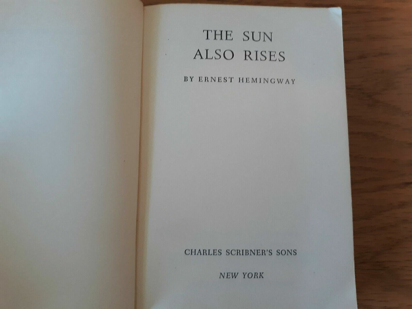 The Sun Also Rises by Ernest Hemingway Student's Edition 1954