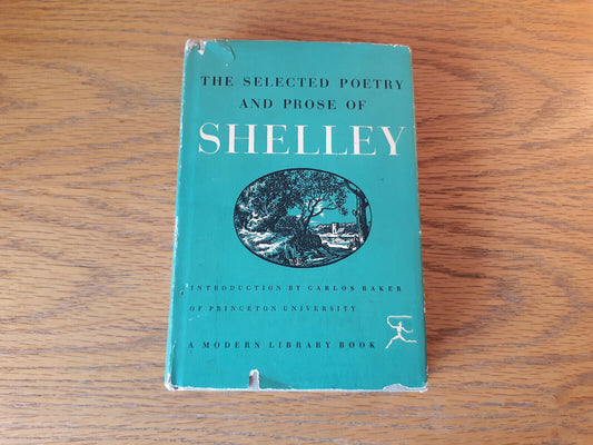 The Selected Poetry And Prose Of Percy Bysshe Shelley 1951 Modern Library B