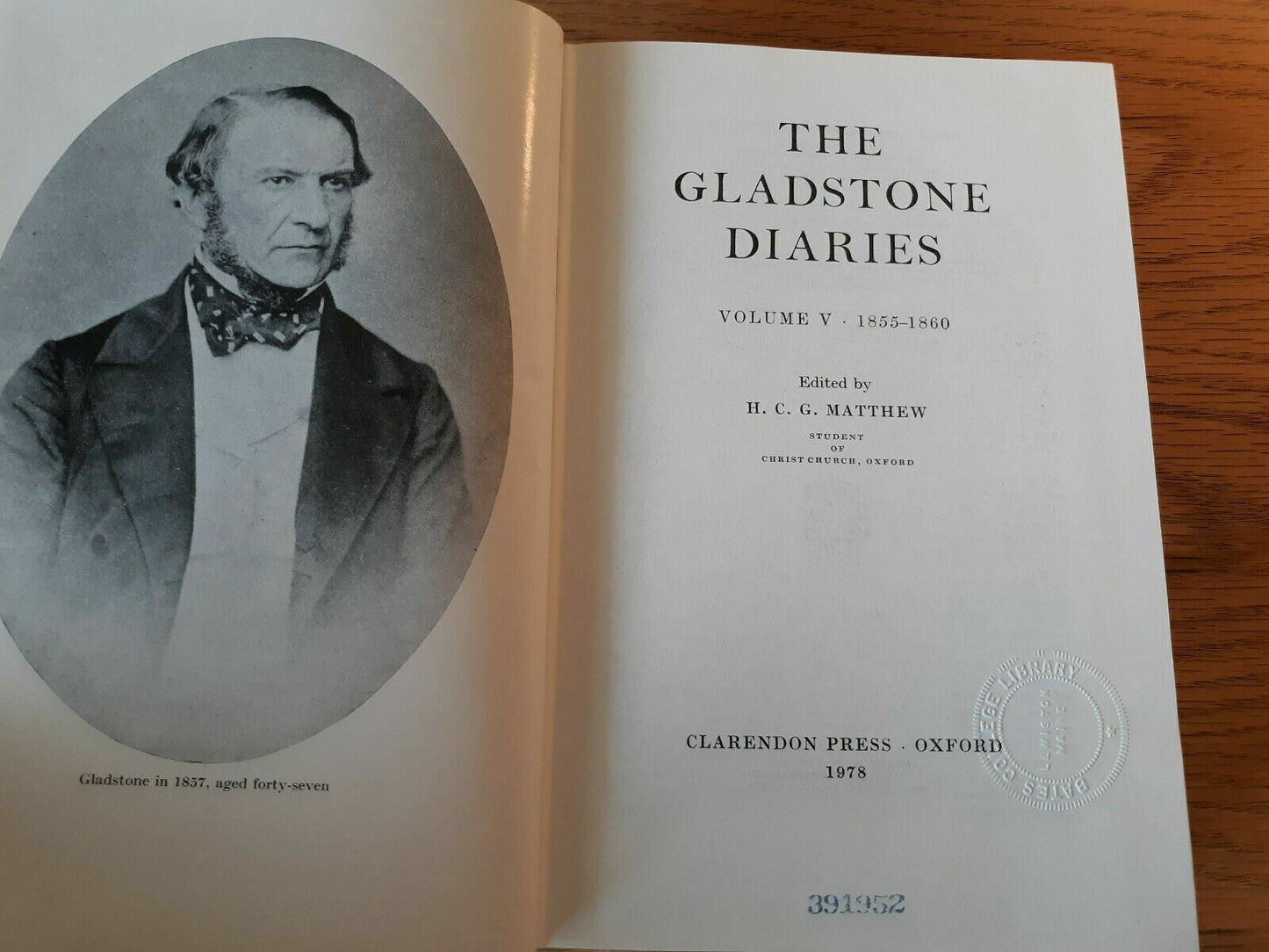 The Gladstone Diaries Vol.V 1855-1860 Hardcover 1978 H C G Matthew