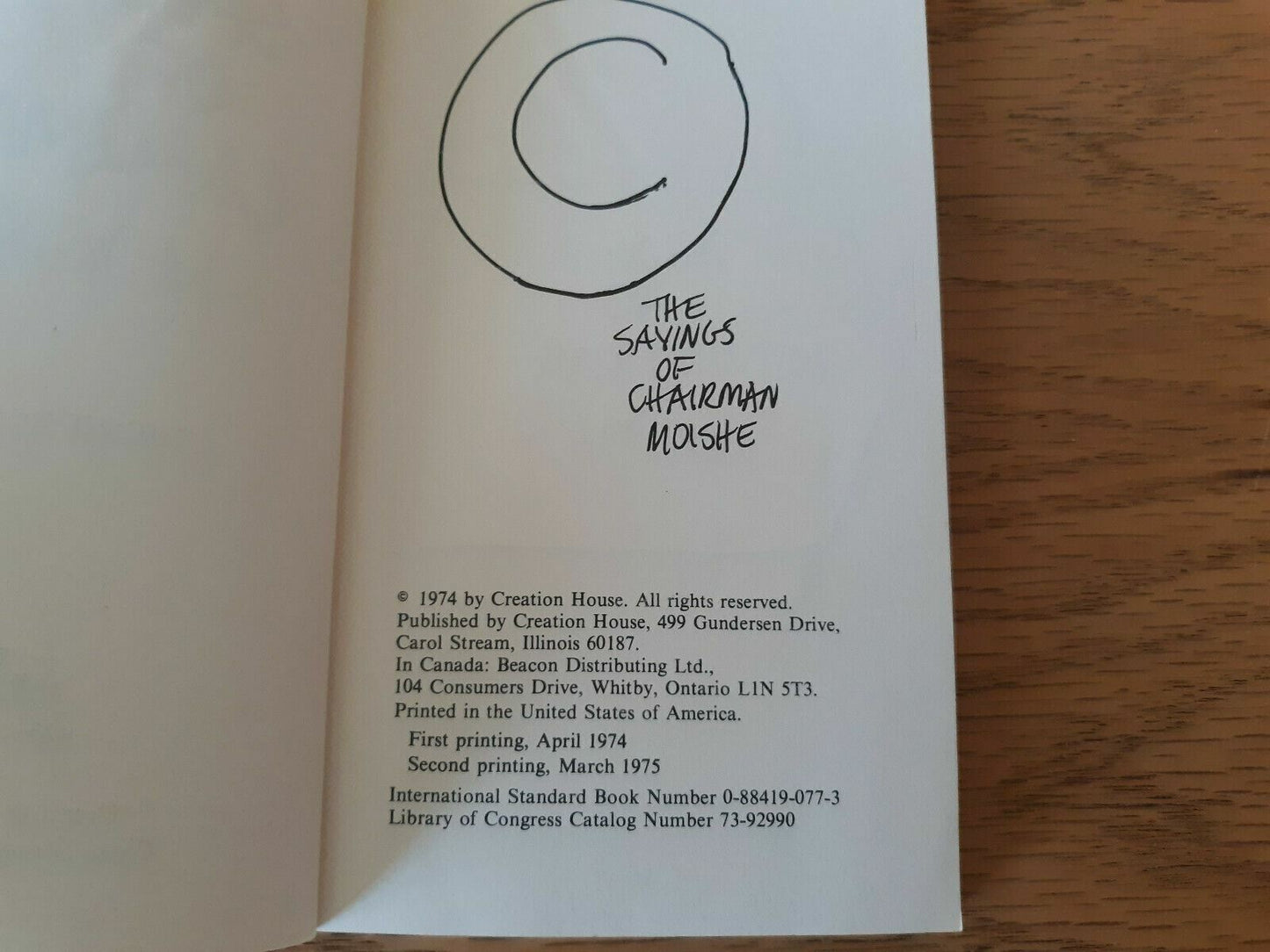 The sayings of Chairman Moishe By Moishe Rosen 1975 Creation House