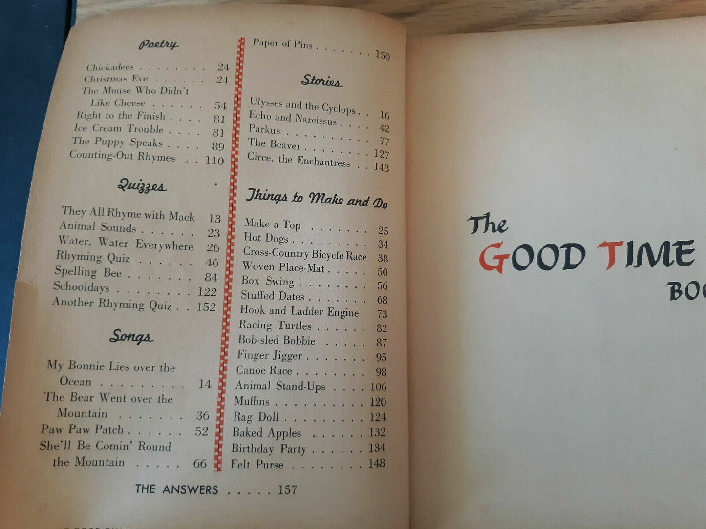 The Good Time Book For Boys and Girls 7 to 11 1953