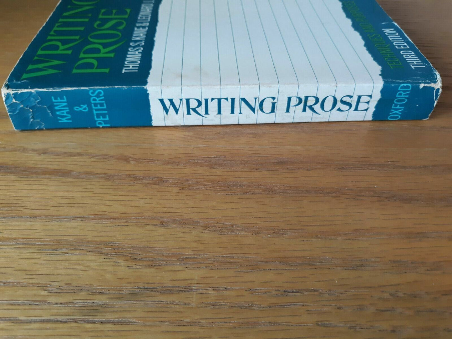 Writing Prose Techniques And Purposes Kane Peters 1974 3rd Edition