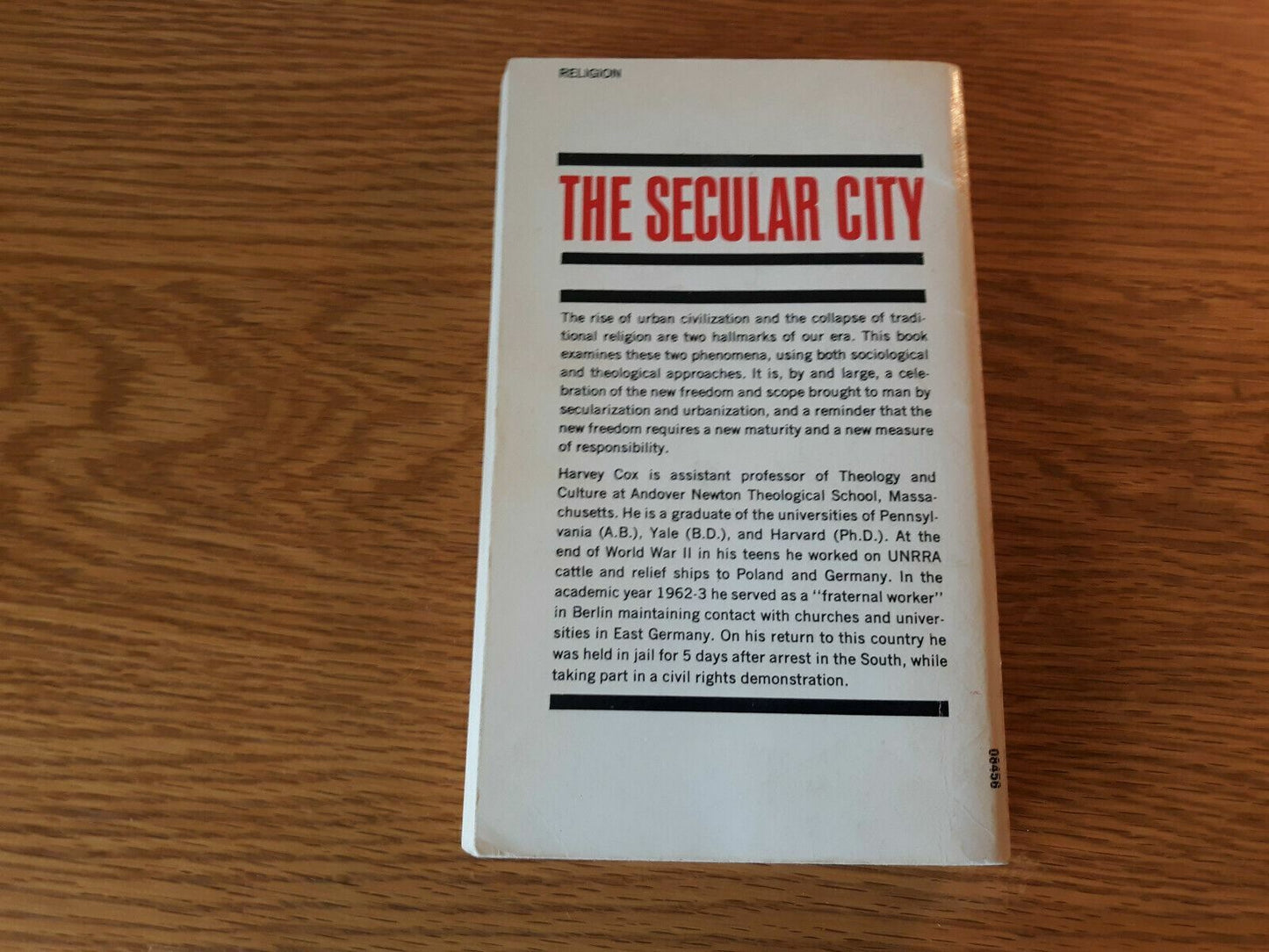 The Secular City by Harvey Cox PB Paperback Vintage 1966 Macmillan