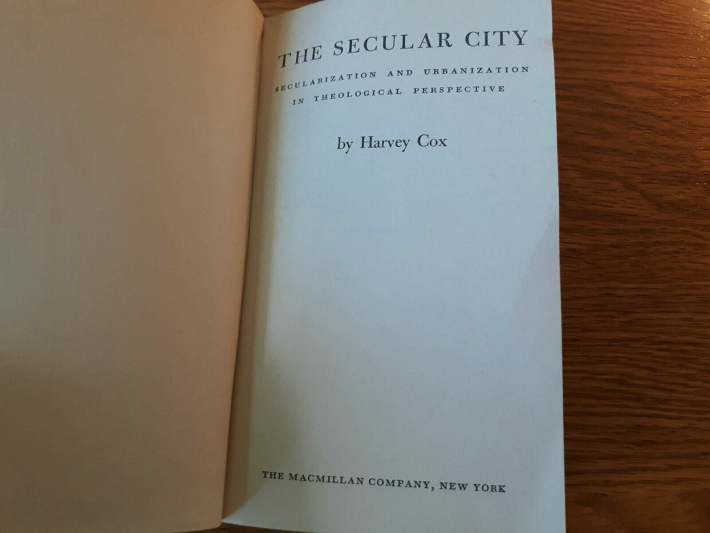 The Secular City by Harvey Cox PB Paperback Vintage 1966 Macmillan