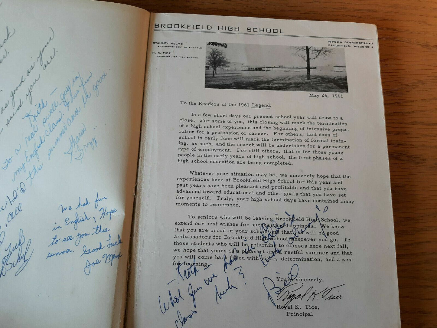 1961 LEGEND Brookfield East High School Yearbook Wisconsin WI Smith