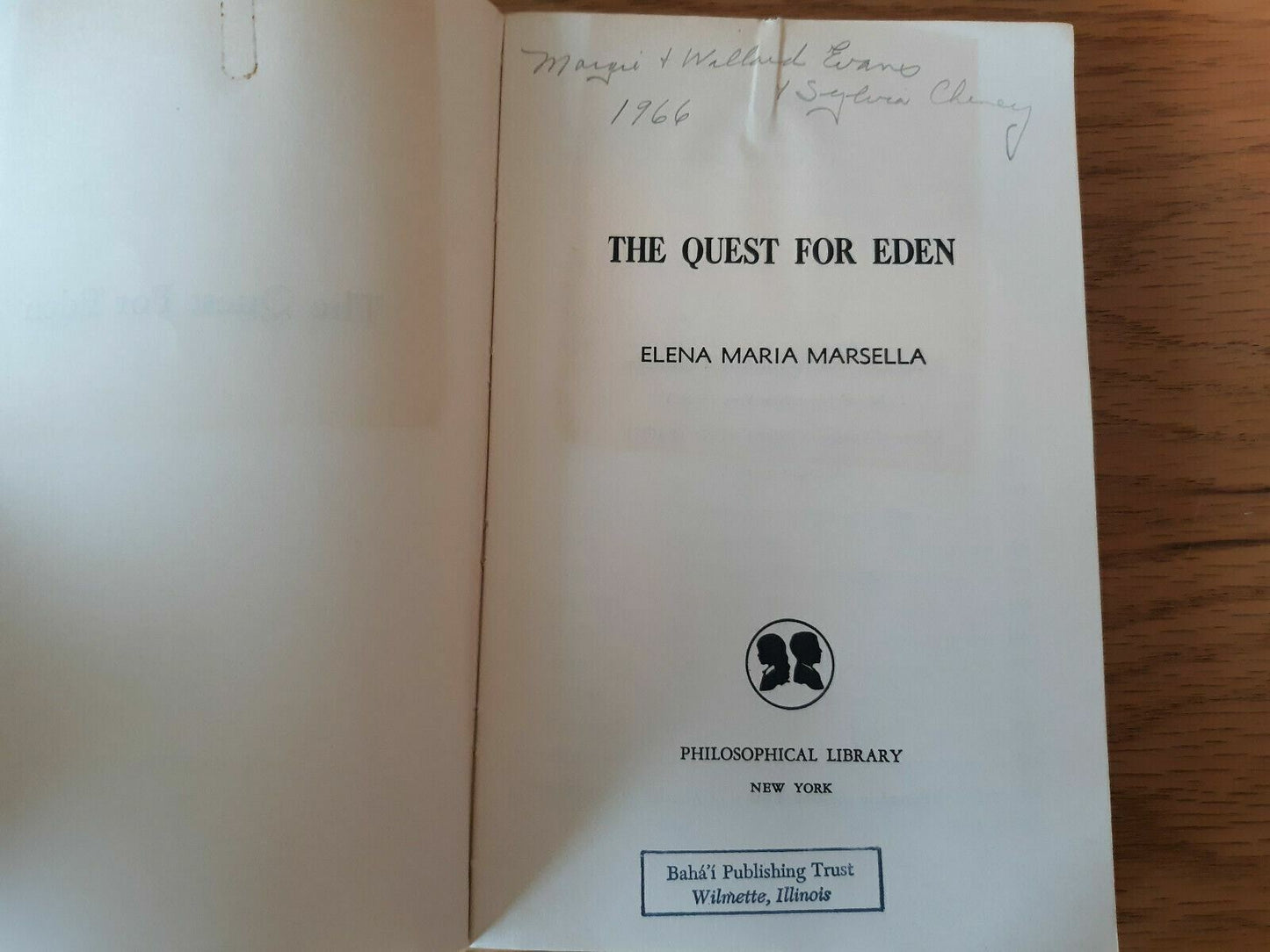 The Quest for Eden by Elena Maria Marsella 1966