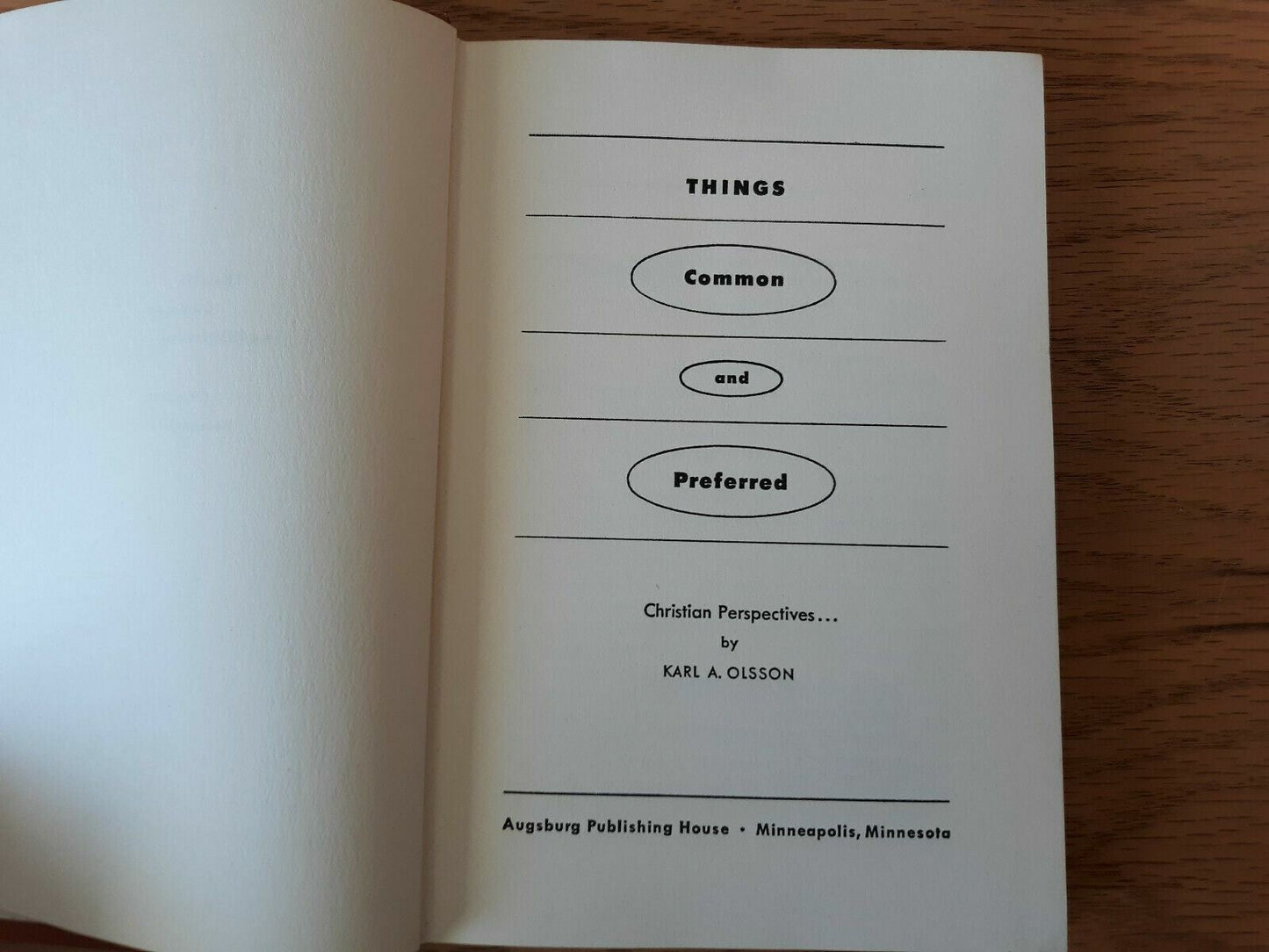 Things Common and Preferred by Karl Olsson 1959