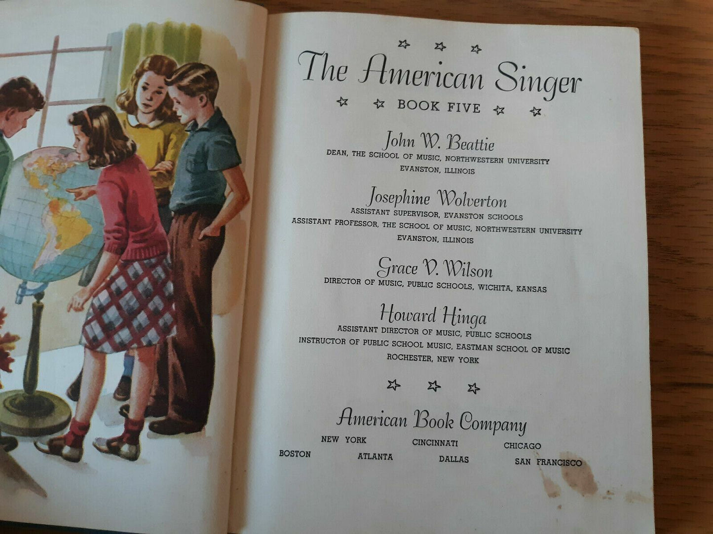 Vtg. Hardcover Book "The American Singer", Book 5 - Children's Song Book - 1951