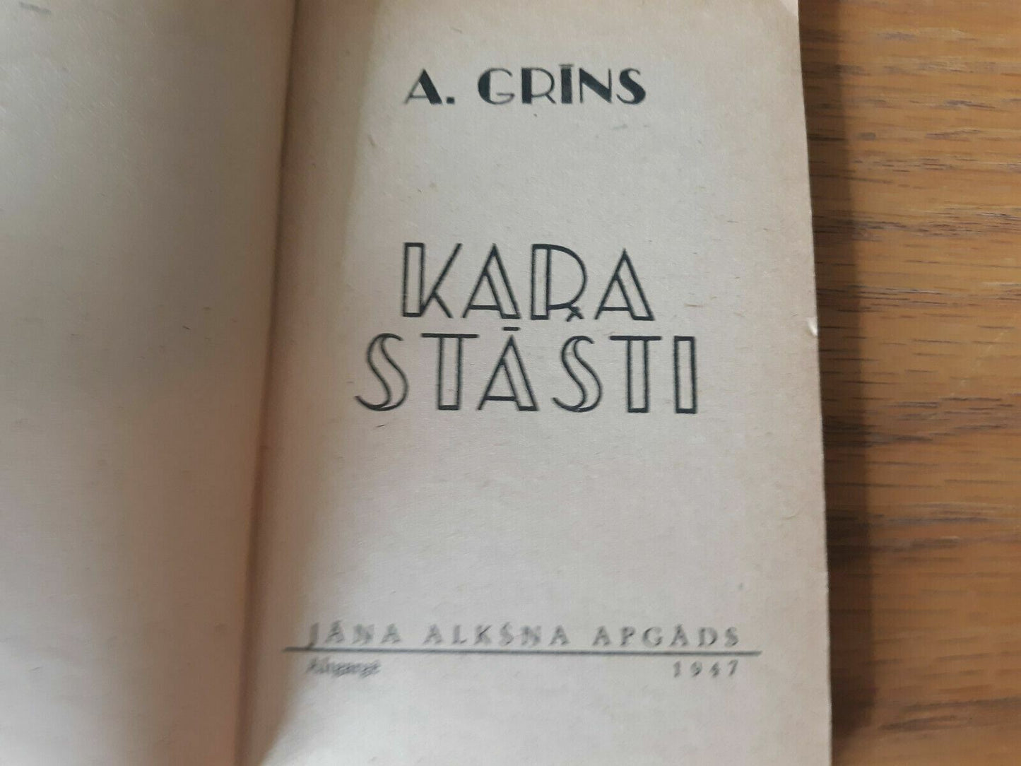 A. Grins Kara Stasti 1947 Jana Alksna Apgads