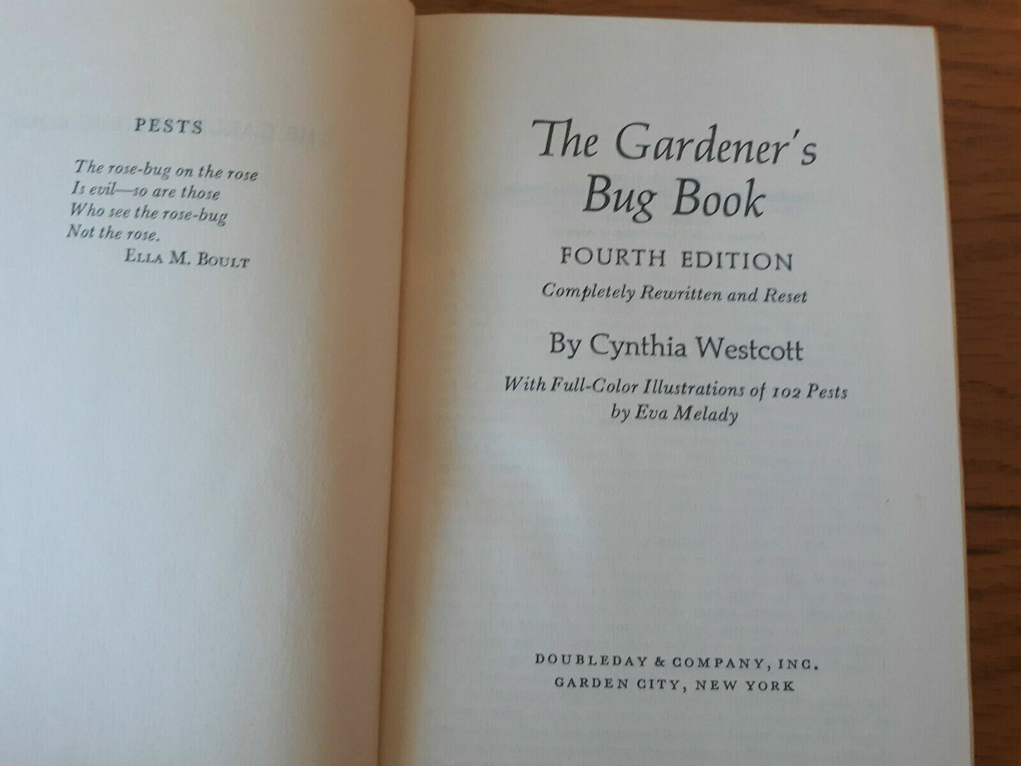 The Gardener's Bug Book by Cynthia Westcott 1973 Hardcover Fourth Edition BCE