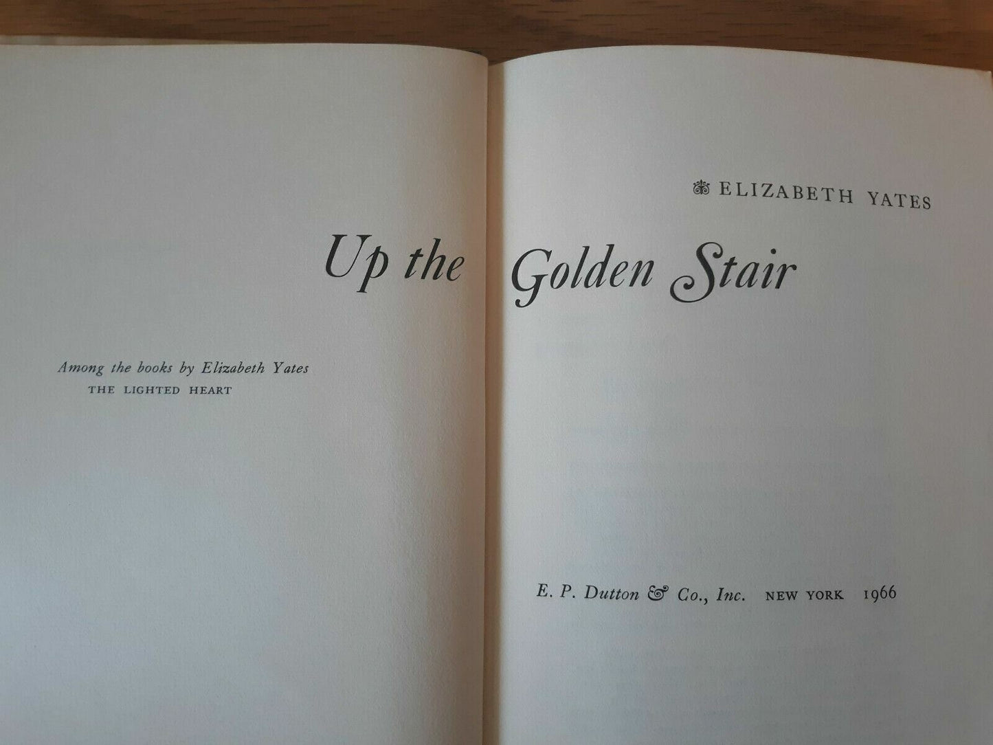 Up the Golden Stair by Elizabeth Yates vintage 1966 First Edition hardcover