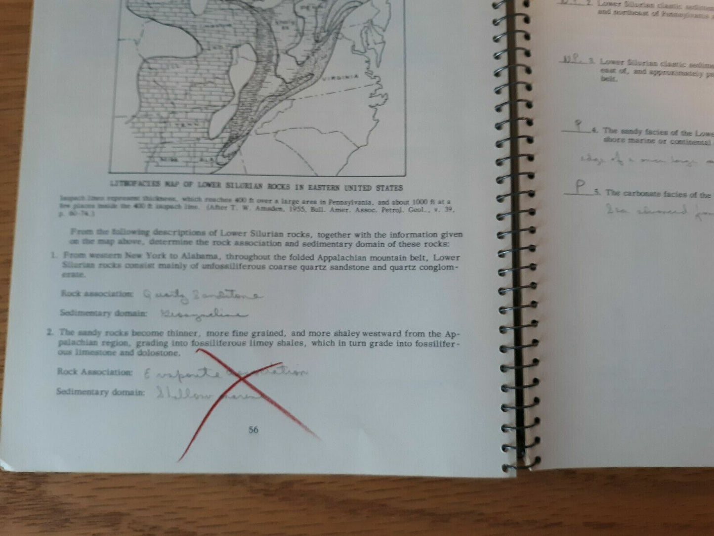 Workbook in Historical Geology Spiral-bound 1962 James Brice WM. C. Brown Compan