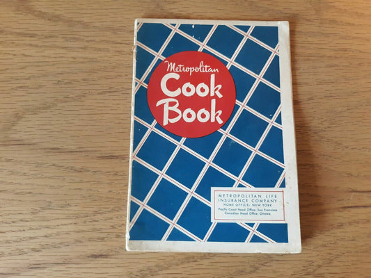 1948 Metropolitan Cookbook Met Life Insurance Co Vintage Paperback