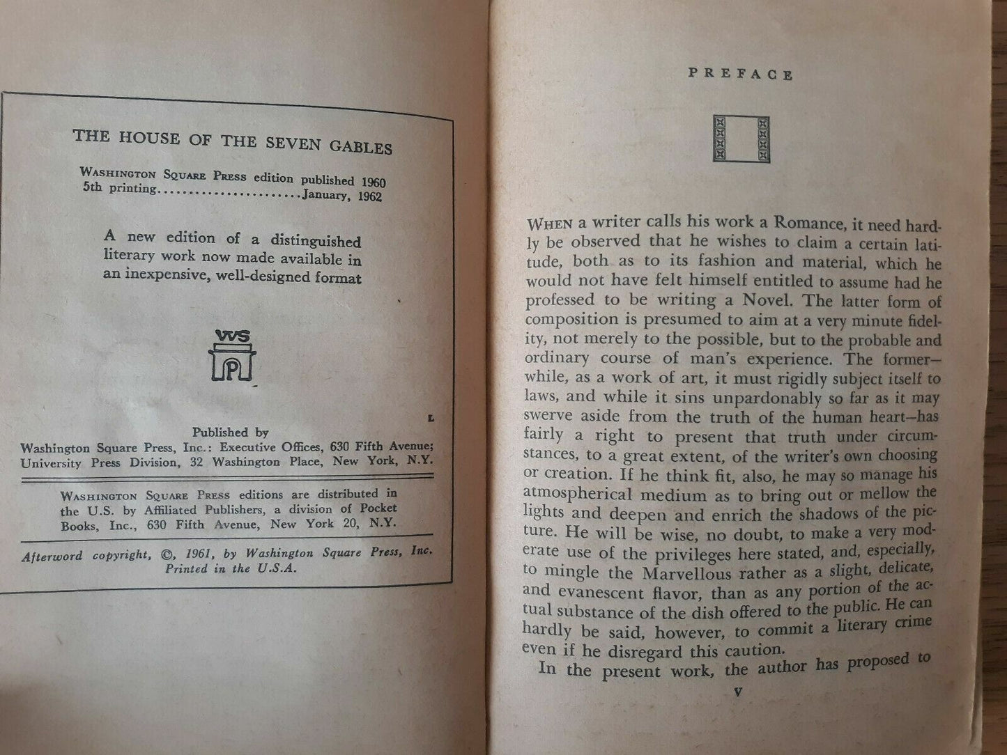 The House of the Seven Gables by Nathaniel Hawthorne 1962