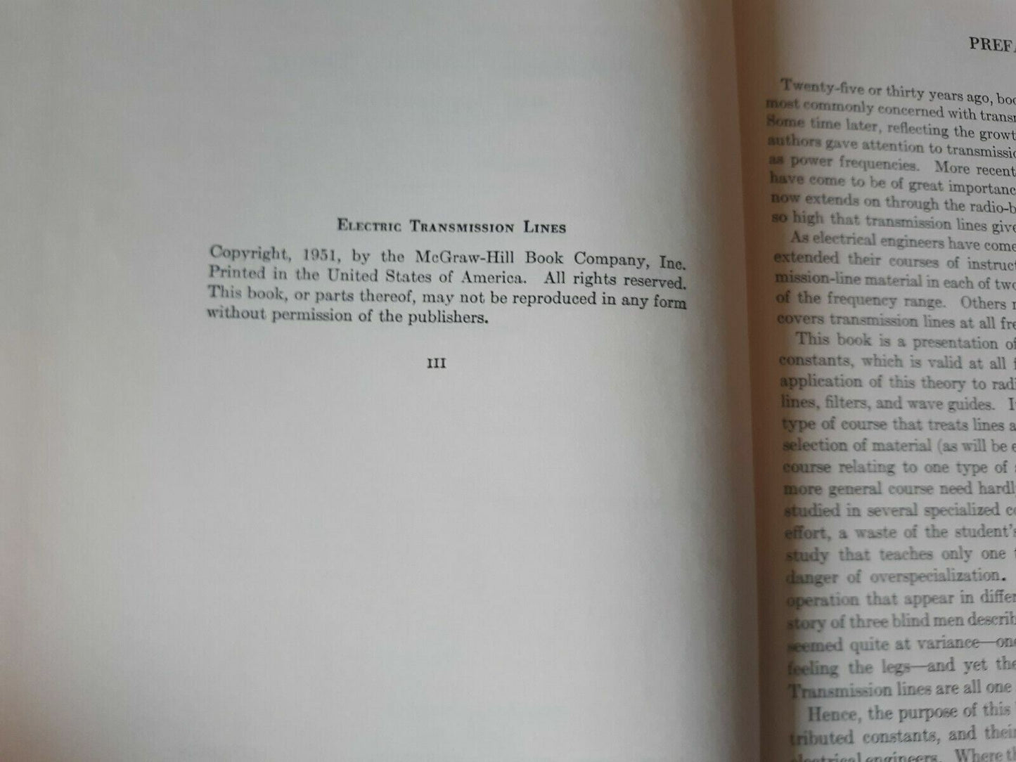 1951 Book Electric Transmission Lines Distributed Constants/Theory Hugh Skilling