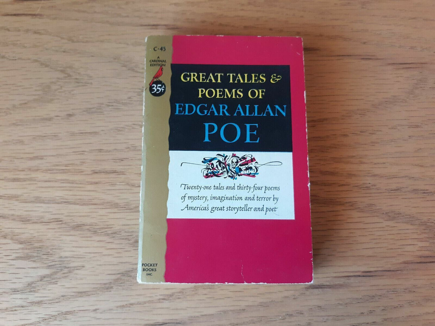 The Great Tales And Poems Of Edgar Allan Poe 1953 Cardinal Edition Pocket Book