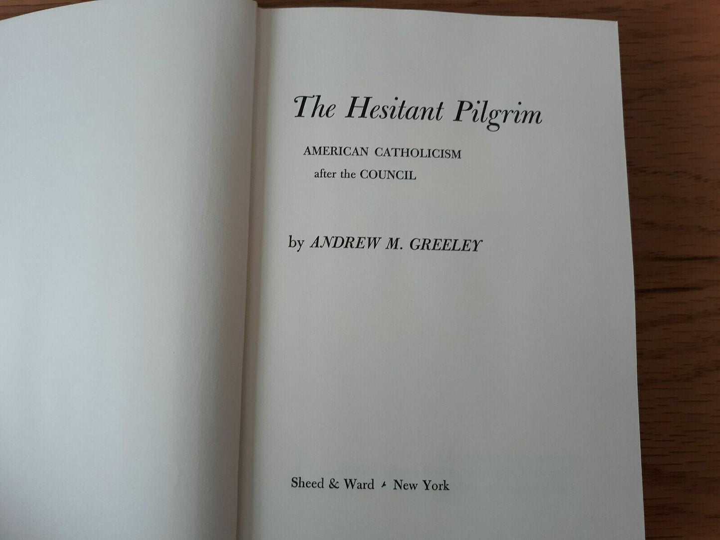 THE HESITANT PILGRIM by Andrew M. Greeley 1966 Catholic Hardcover