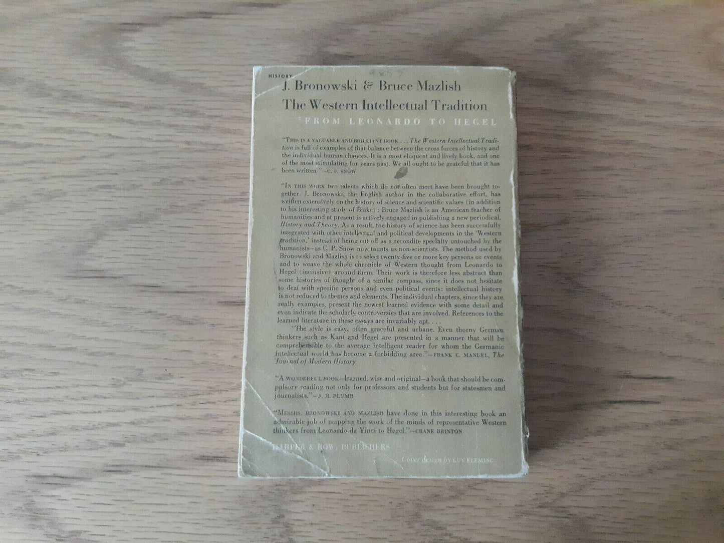 The Western Intellectual Tradition - J. Bronowski 1962 Bruce Mazlish