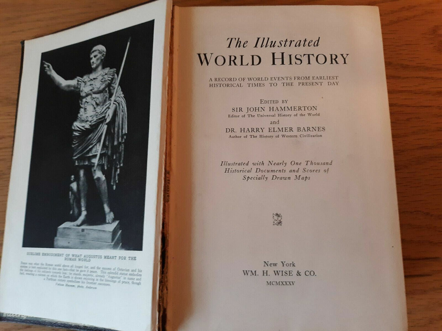 The Illustrated World History By Sir John Hammerton 1935 WM H Wise