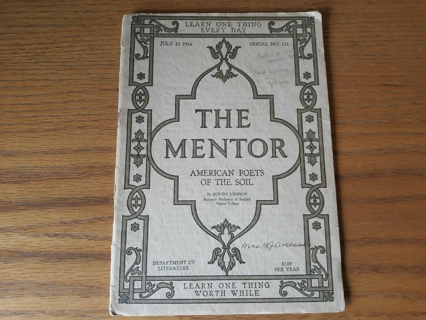 The Mentor American Poets of the Soil July 15 1916