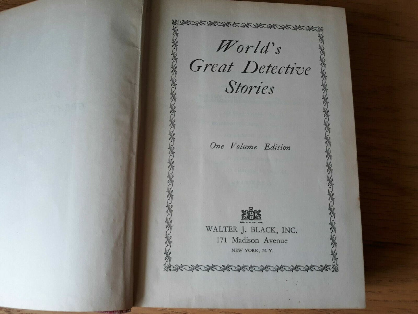 World's Great Detective Stories 1928 One Volume Edition