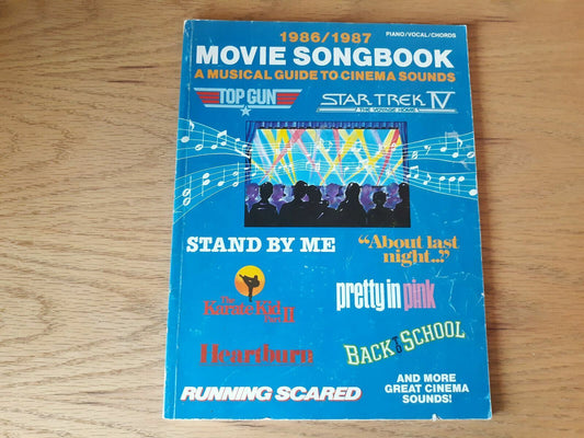 1986/ 1987 Movie Songbook Star TrekTop Gun Karate Kid + more Big Note Piano