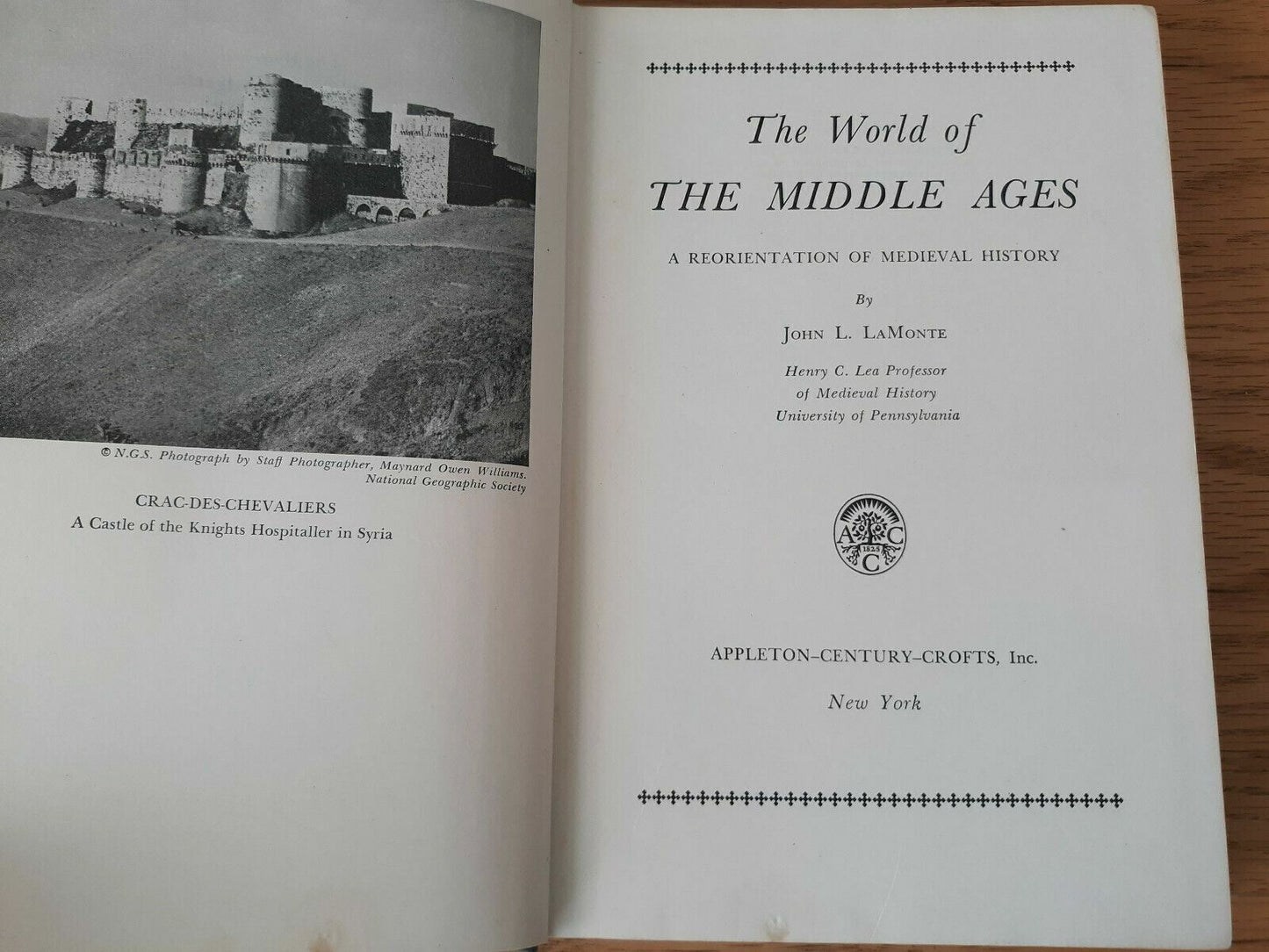 The World of the Middle Ages LaMonte 1949 HC