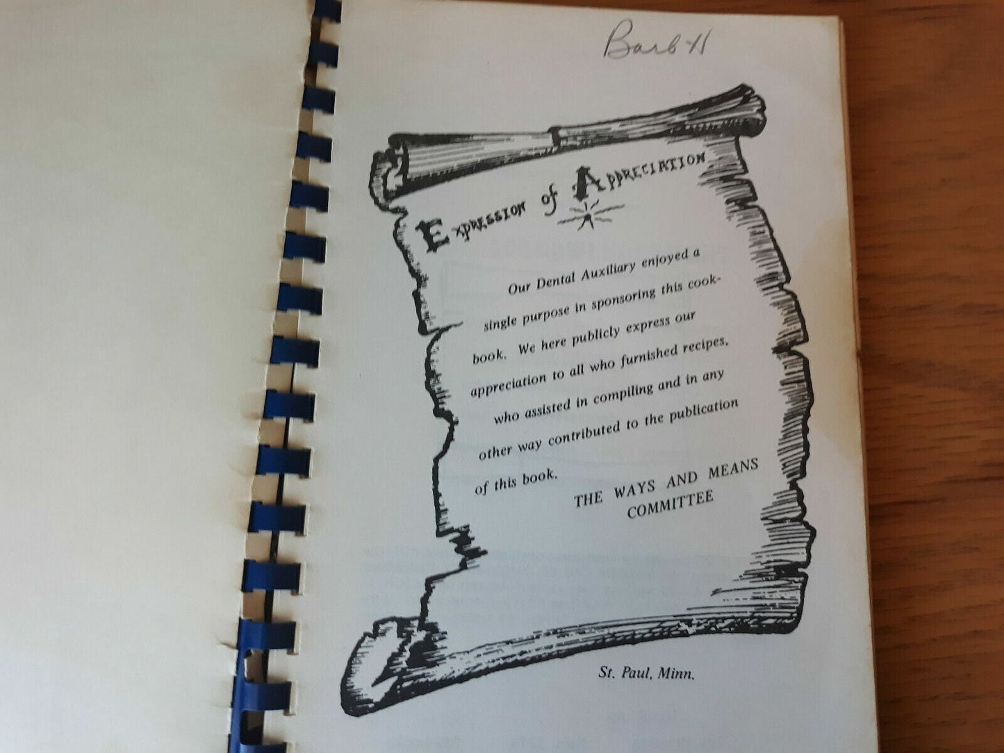 A Cook's Tour St Paul Mn Women's Auxiliary Dental Society Cookbook 1974