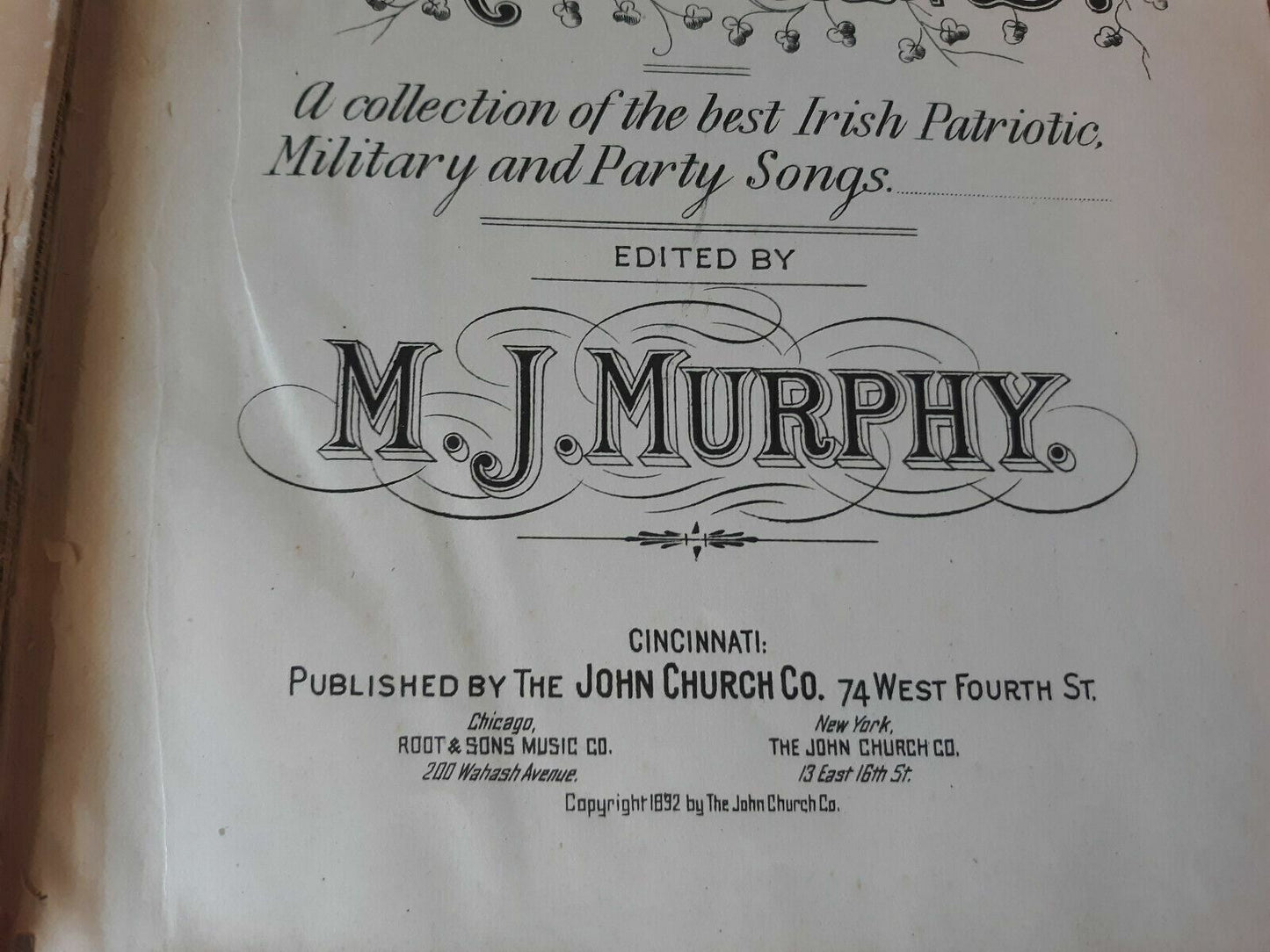 The National Songs of Ireland - M.J. Murphy - 1892