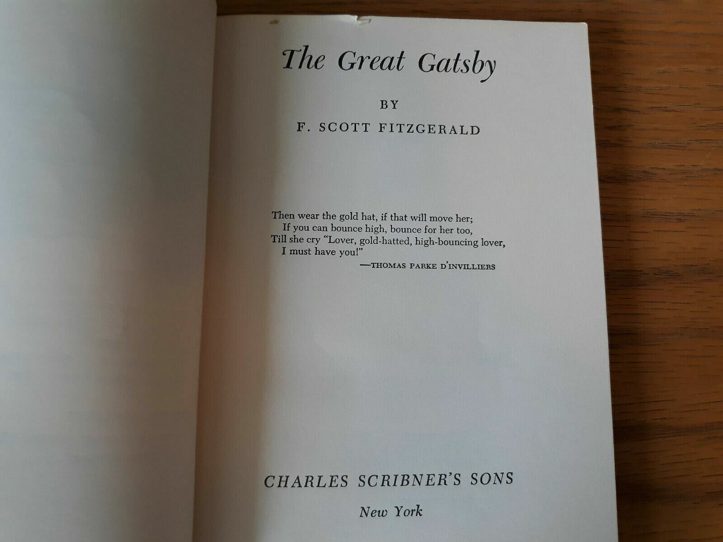 THE GREAT GATSBY by F. Scott Fitzgerald Vintage 1953 Paperback of 1925