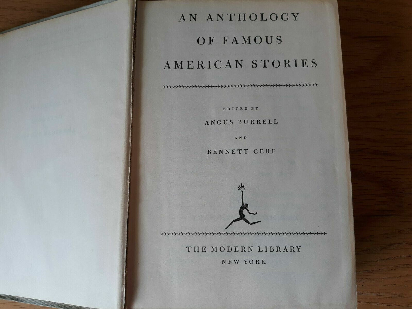 Anthology of Famous American Stories Hardcover Book Vintage 1953 Modern Library