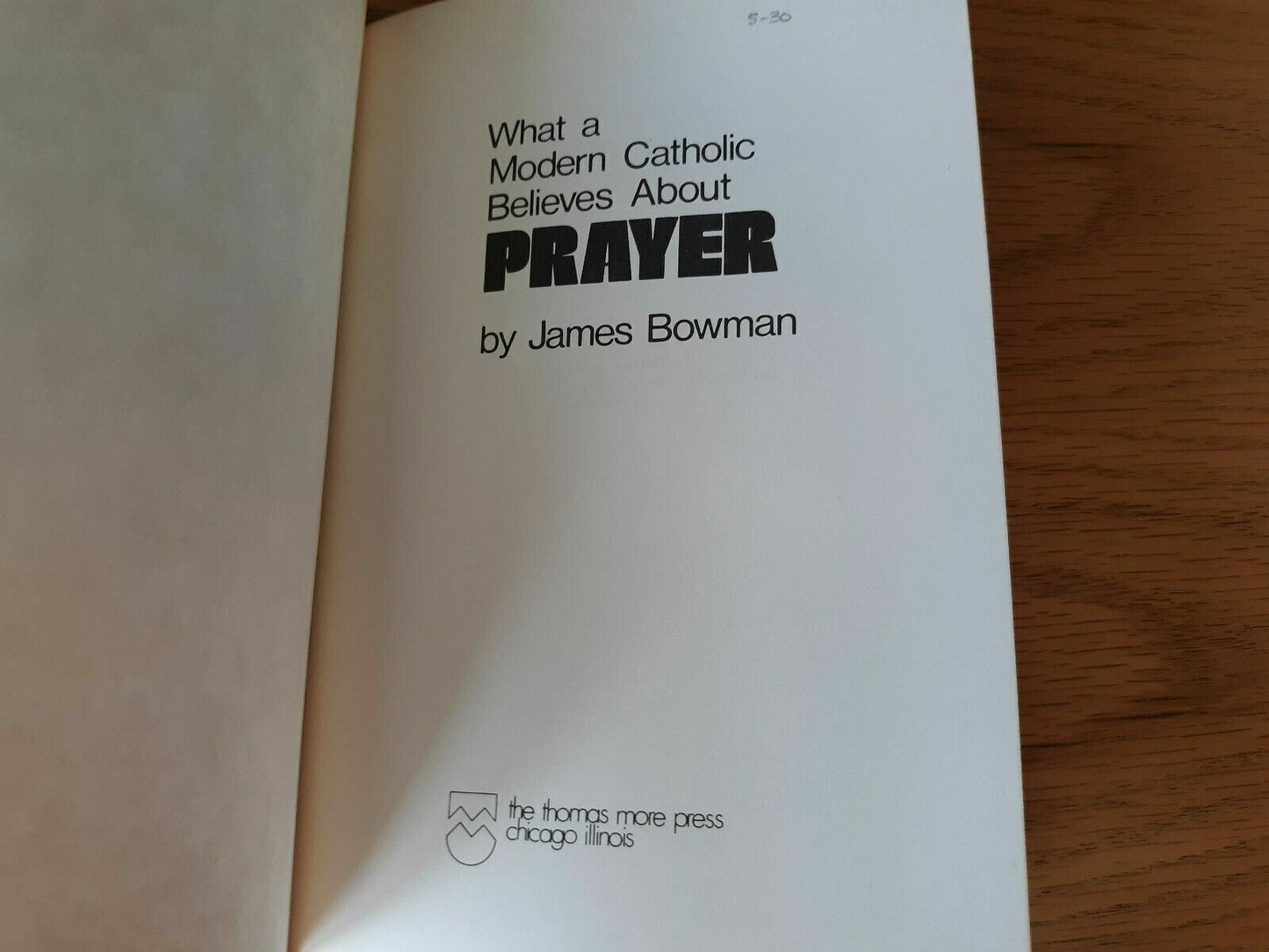 What A Modern Catholic Believes About Prayer James Bowman 1971