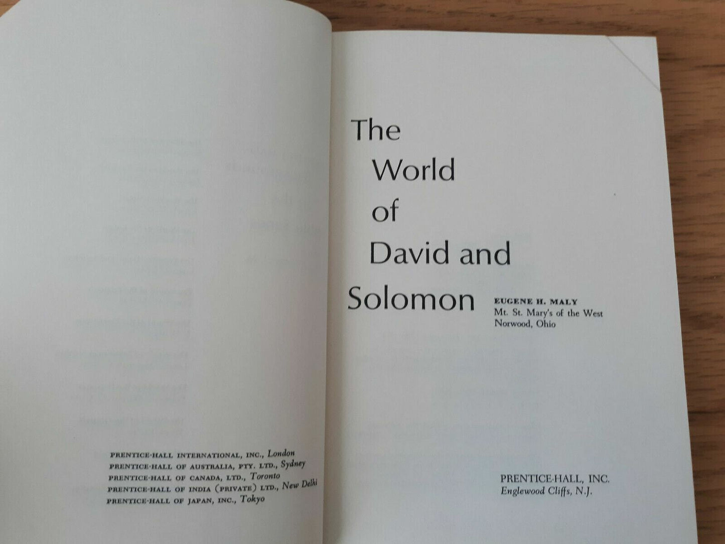 World of David Solomon by Eugene Maly 1966 First Edition First Printing