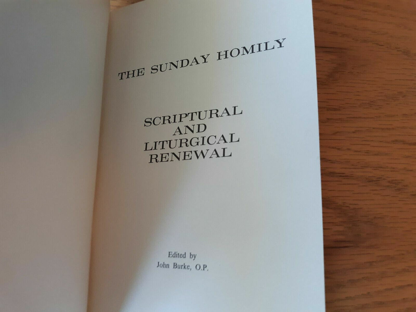 The Sunday Homily by John Burke 1966