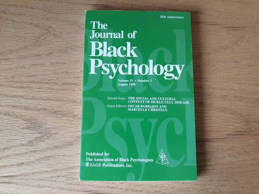 The Journal of Black Psychology Vol. 25 No. 3 1999 Paperback