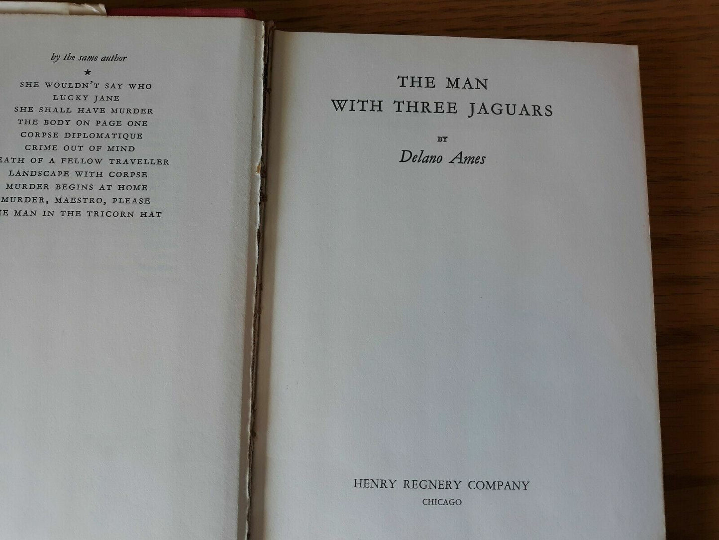 THE MAN WITH 3 JAGUARS by Delano Ames Juan Llorca Mystery 1967