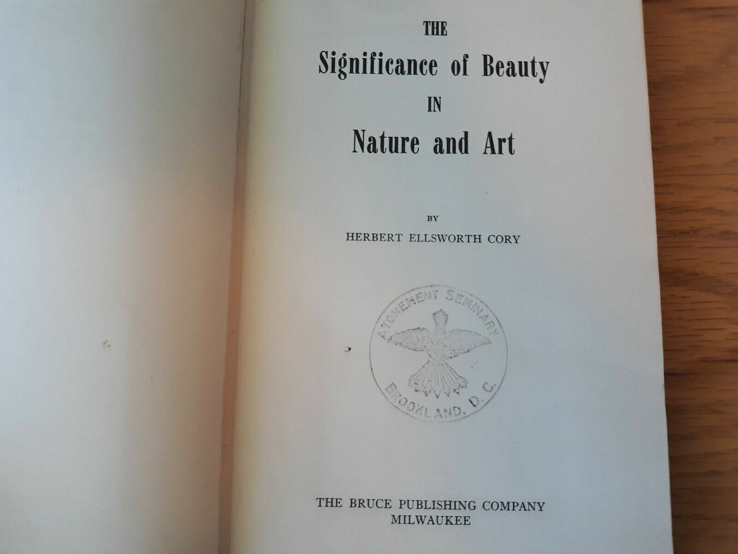 The Significance of Beauty in Nature and Art by Herbert Ellsworth Cory 1947