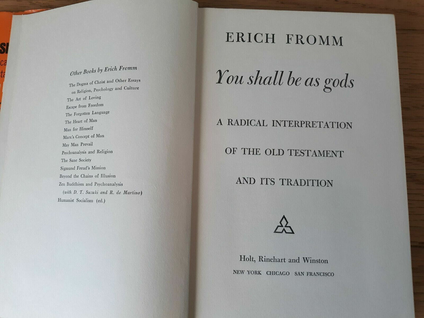 You Shall Be As Gods by Erich Fromm First Edition 1966 HC/DJ