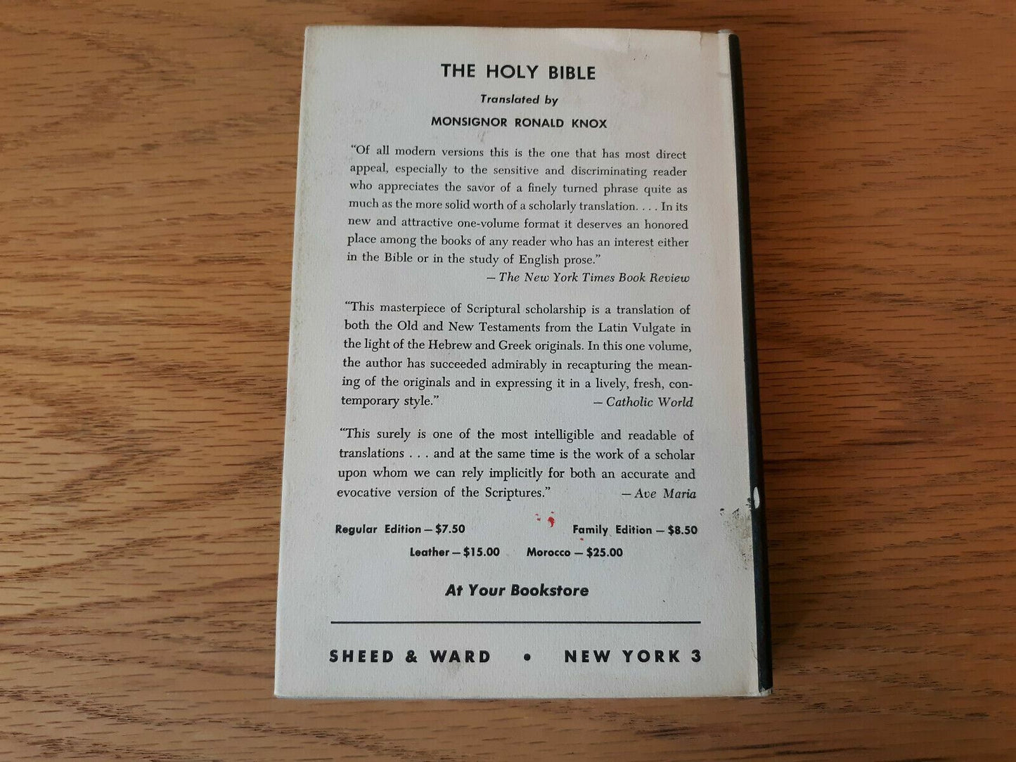 Understanding the Bible by Hunt, Ignatius 1962 HC/DJ