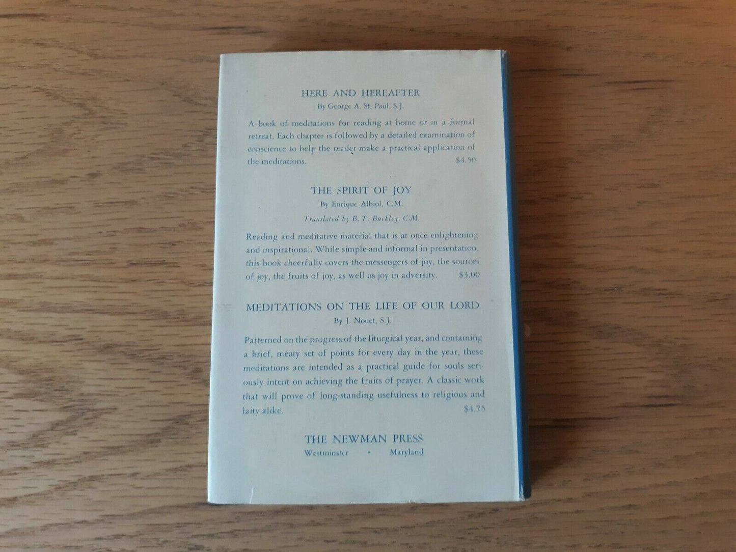 The Living Water Pierre-Thomas Dehau 1957 Newman Press HC/DJ