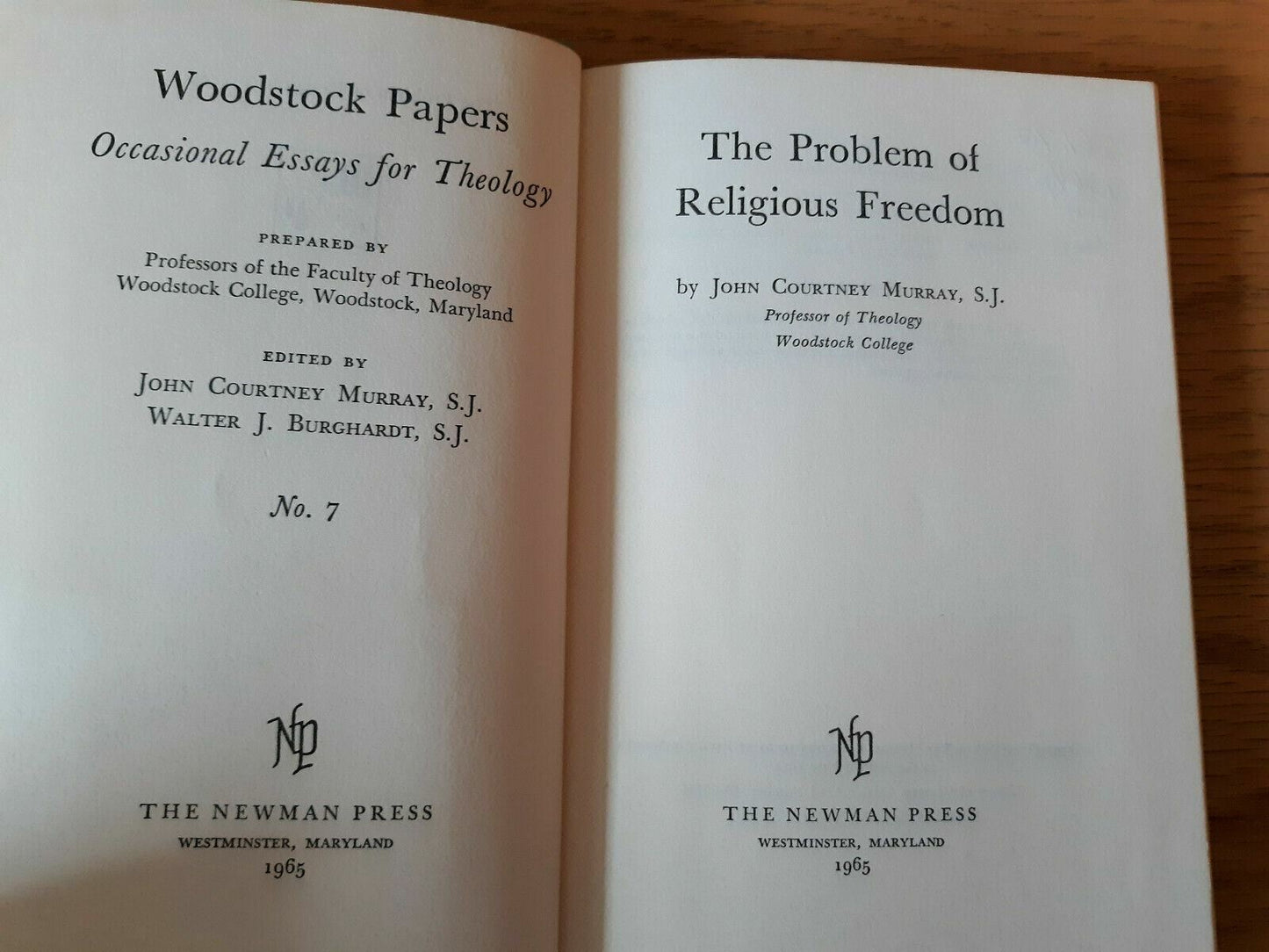 The Problem of Religious Freedom by John Courtney Murray, S.J., 1965