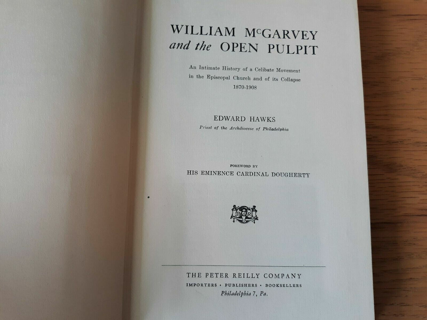 William McGarvey & the Open Pulpit Celibate Movement Episcopal Church 1935 Hawks